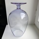 Lilac blown glass vase 70s