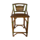 Braided wicker bar stool