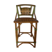 Tabouret de bar en osier tressé
