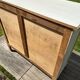 Buffet parisien vintage patine blanche