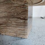 Vintage Italian travertine coffee table, 70s