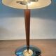 Vintage ship lamp in wood and chrome metal