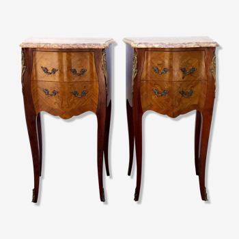 Pair of bedside tables Louis XV style