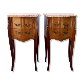 Pair of bedside tables Louis XV style