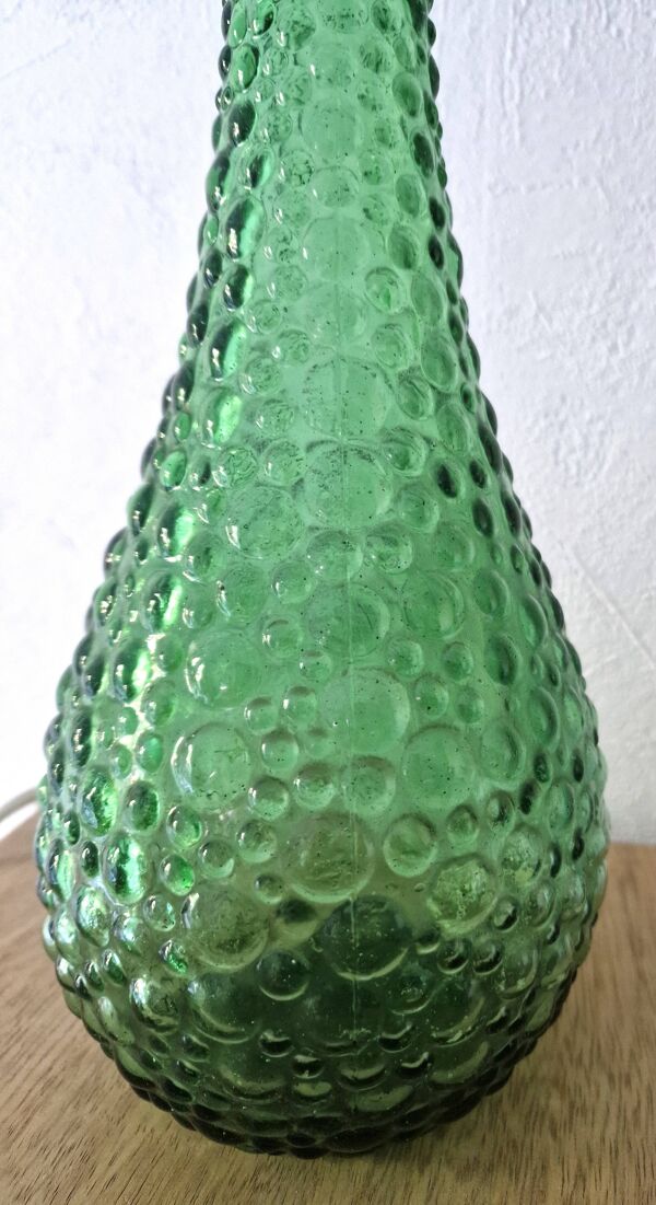 Carafe bouteille décorative  en verre bullé empoli italienne