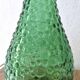 Decorative bottle carafe in Italian Empoli bubble glass