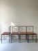Set of 4 designer chairs in metal and cognac leather by Arrben Italy
