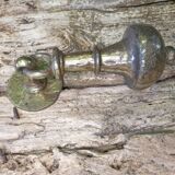 Teardrop Door Knocker / Bell Clapper in Hammered Wrought Iron with Gilding