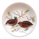 Game model plate signed gien, hunting birds, quails