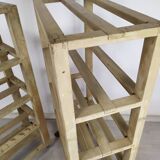 Patinated rolling shelf