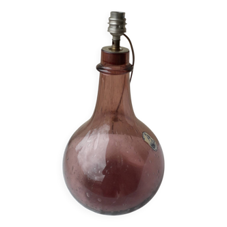 Pied de lampe verre bullé