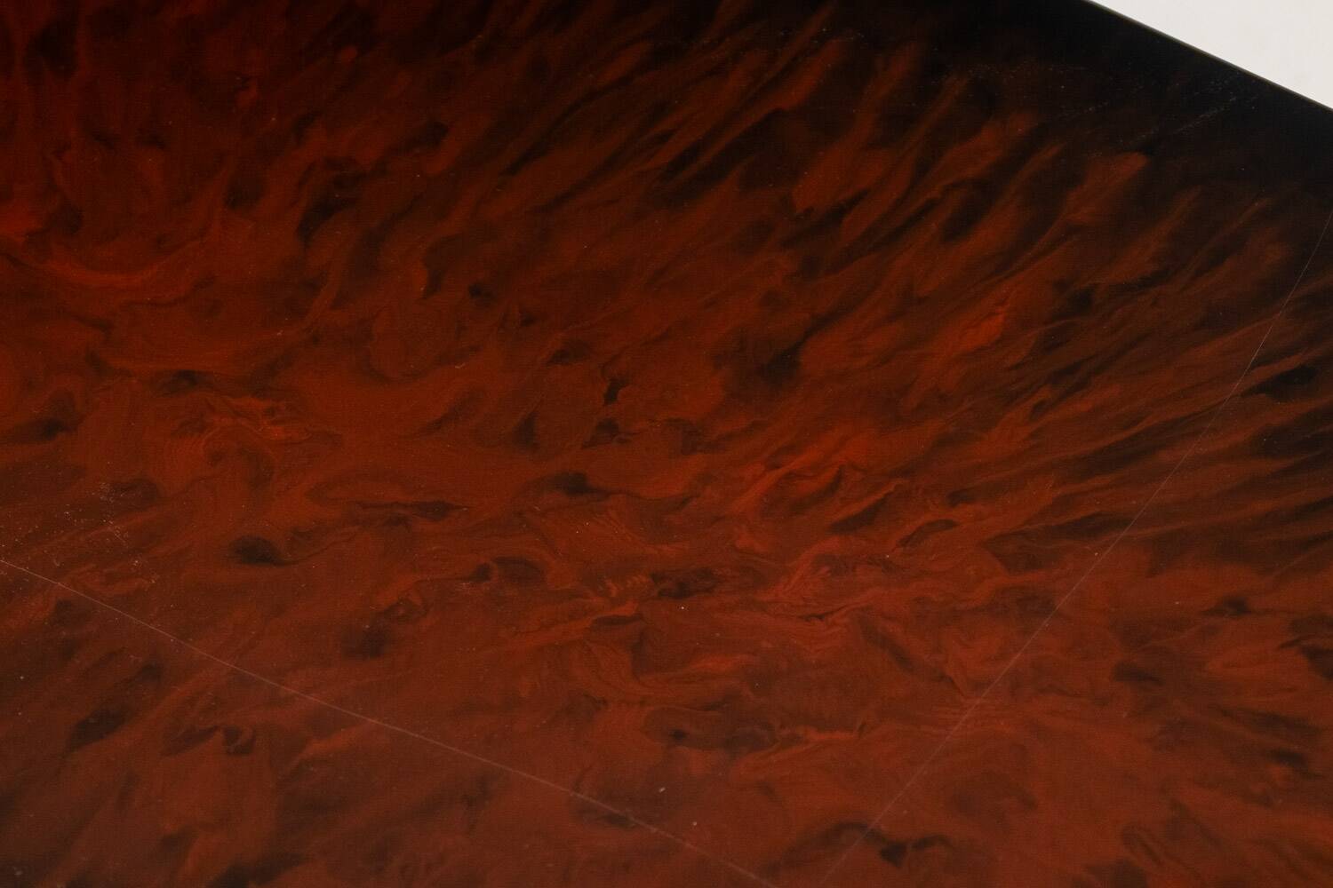 Maison Charles. Bronze coffee table with lacquered top. 1970s.