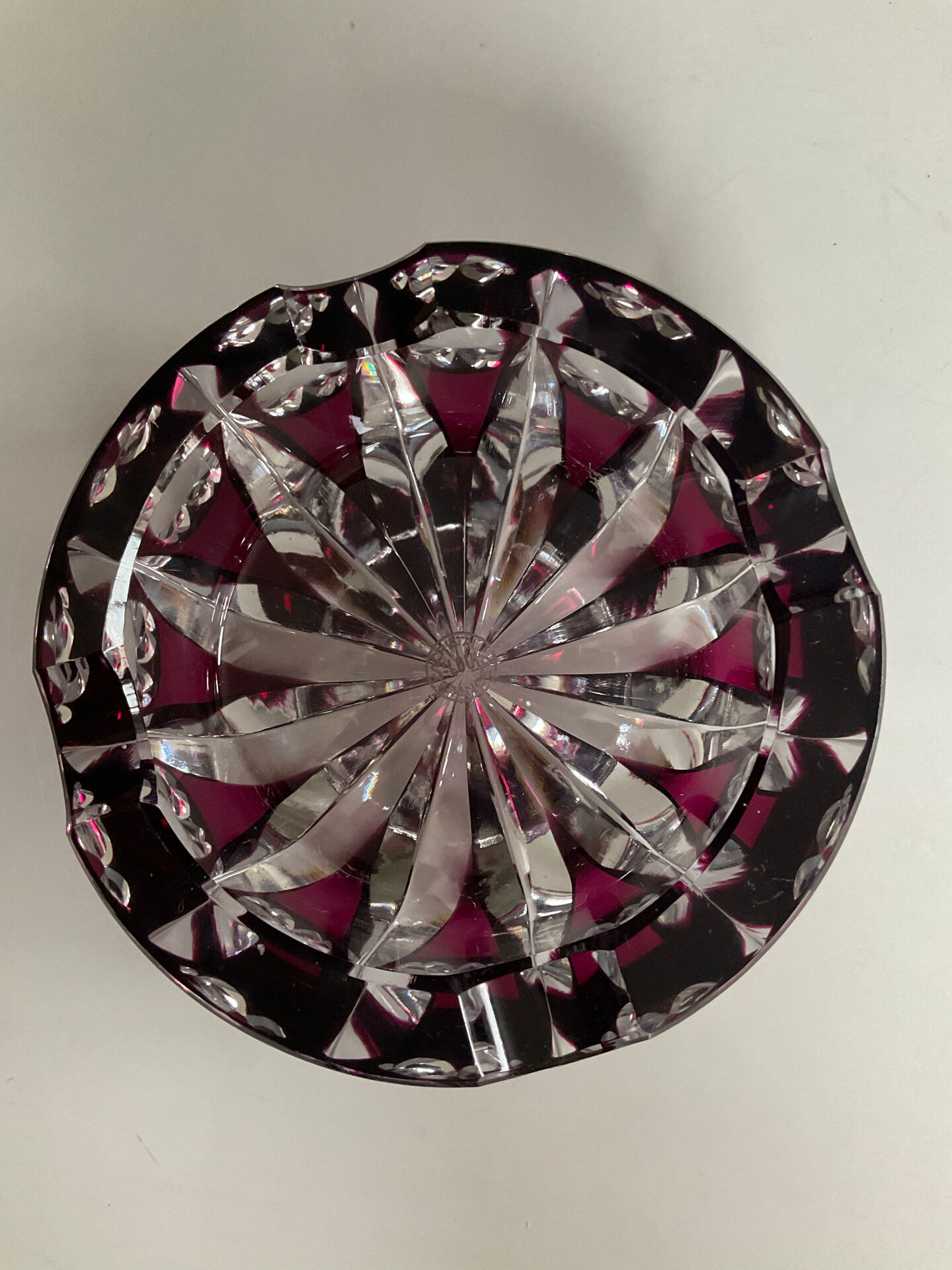 Crystal vide poche from Saint Louis from the 1970s.