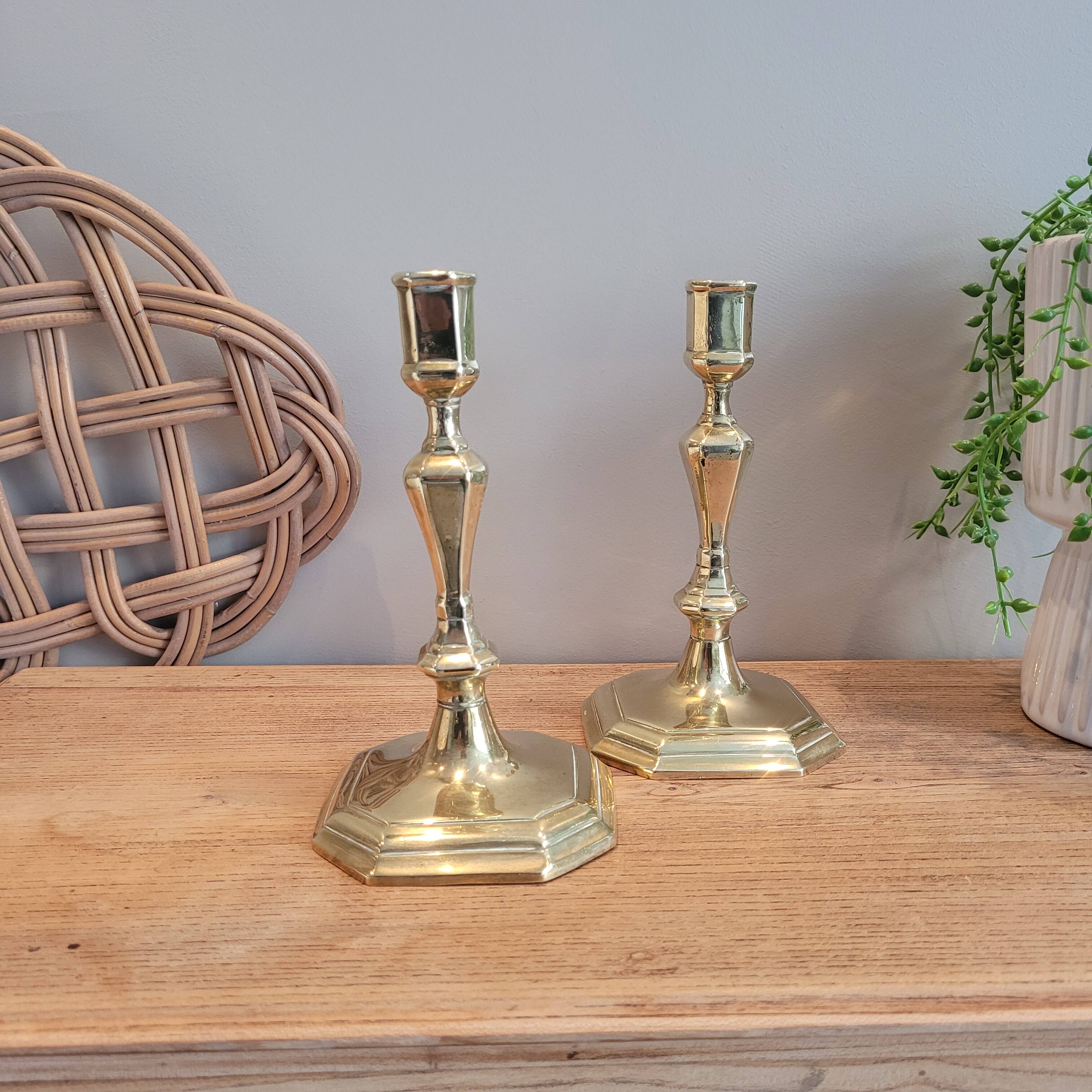 La Redoute x Selency pair of brass candle holders 03