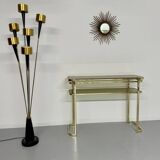 Antique gilt brass console table by Italian designer Milo Baughman for More