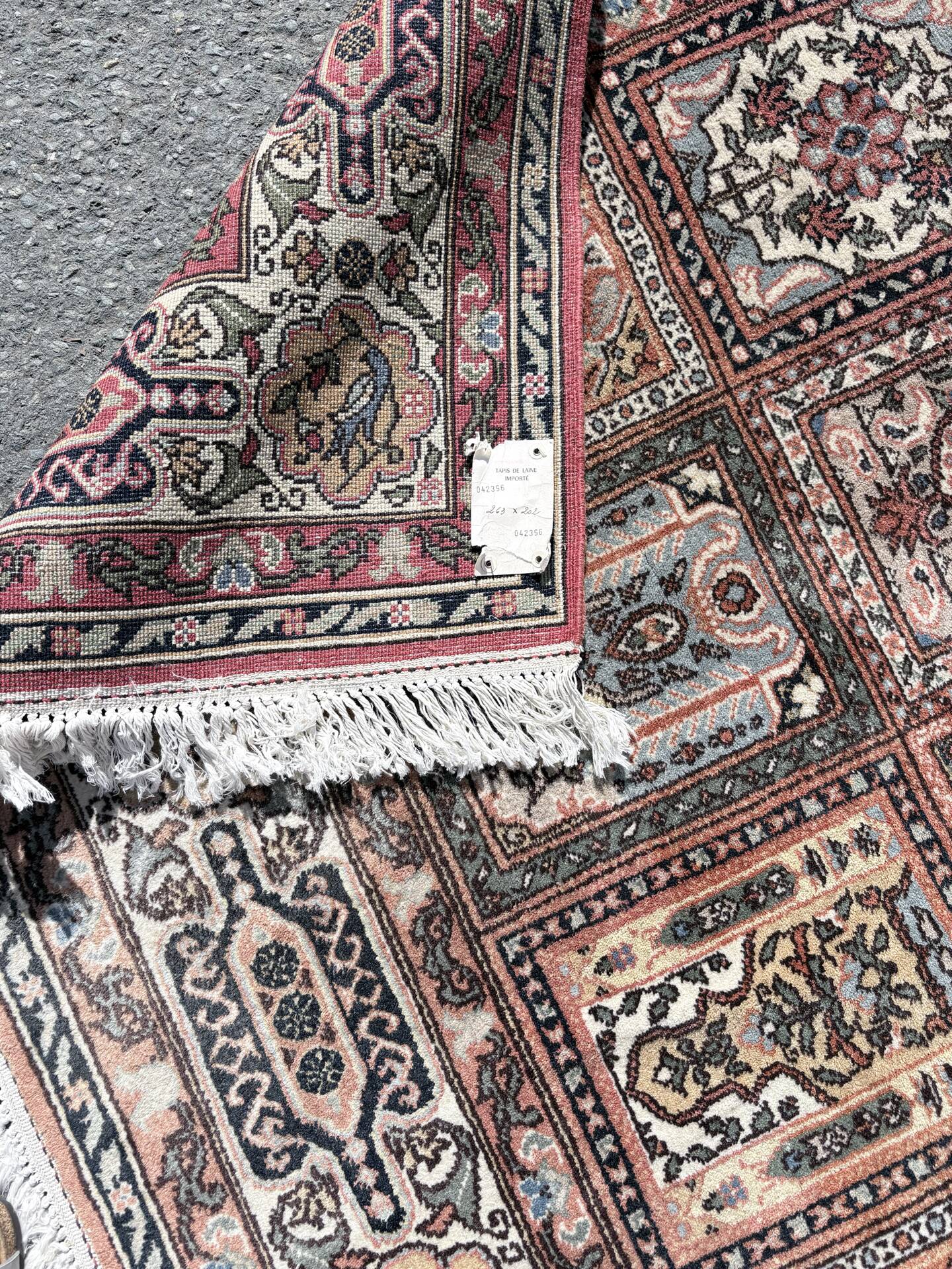 Large vintage Romanian wool carpet in Bakhtiari style