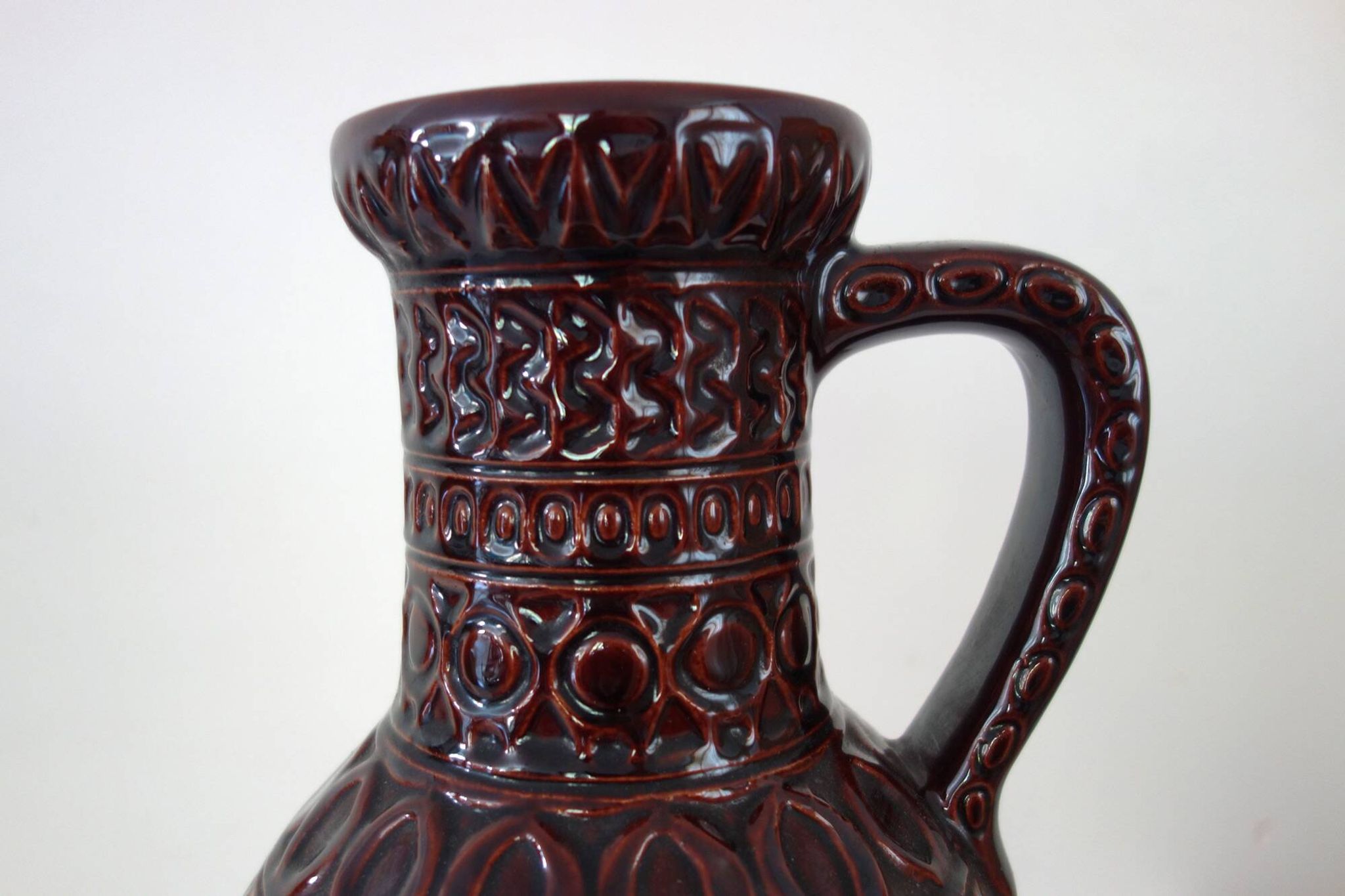 Vintage floor vase Alger decor Bay manufacture, Germany 1960