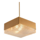 Pendant Light in Glass and Metal, 1970s Czechoslovakia, Vintage Mid-Century Ceiling Lamp Fixture