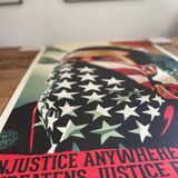 Shepard fairey (obey), american range, signed and dated offset lithograph