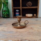 Vintage brass hand candle holder