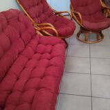 3 seater rattan sofa