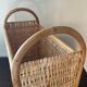 Vintage magazine rack in rattan and wicker