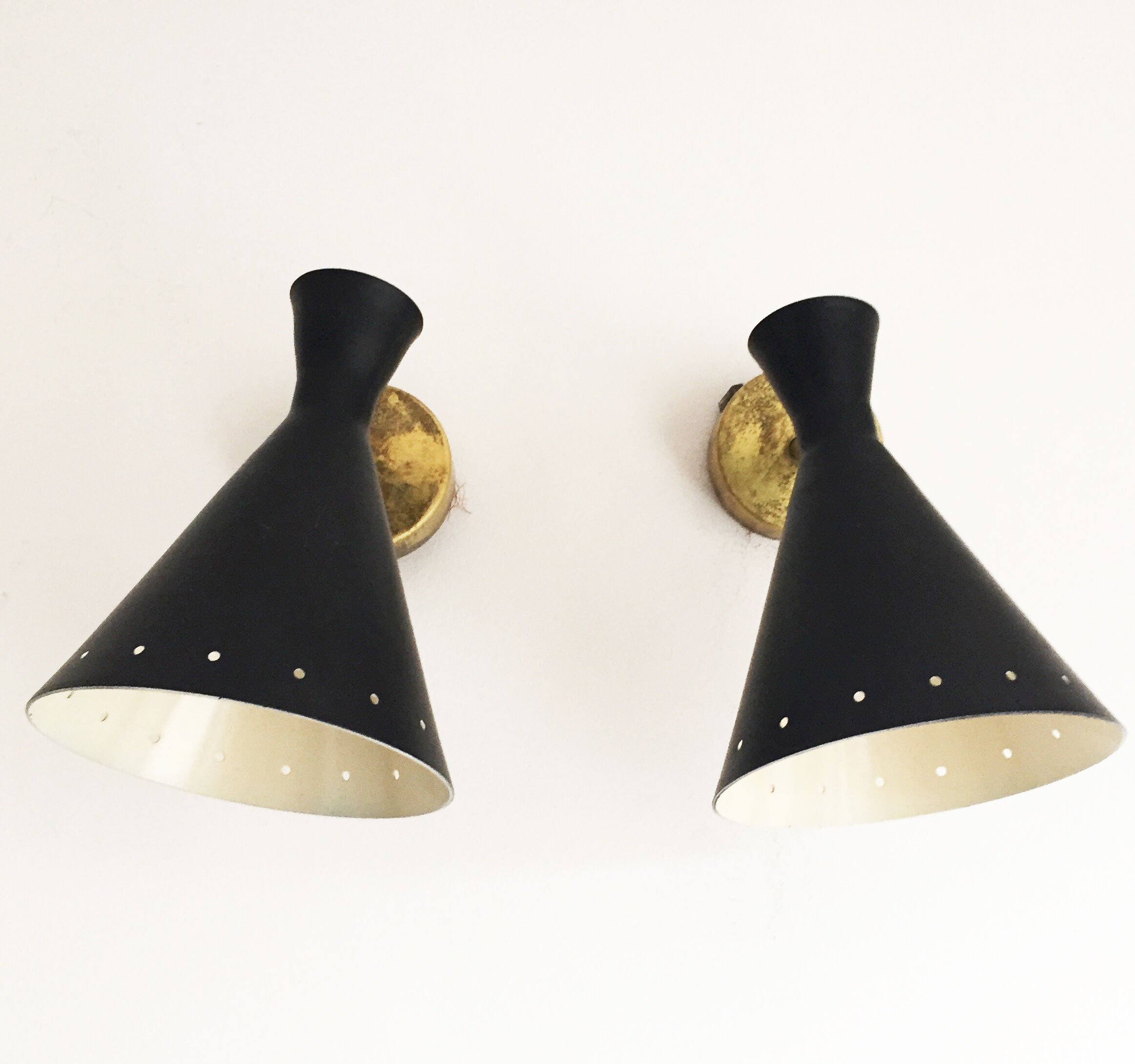 Suite de trois appliques Italiennes de design 1950