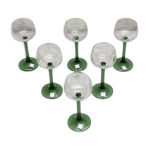 Lot de six verres à Vin Riesling