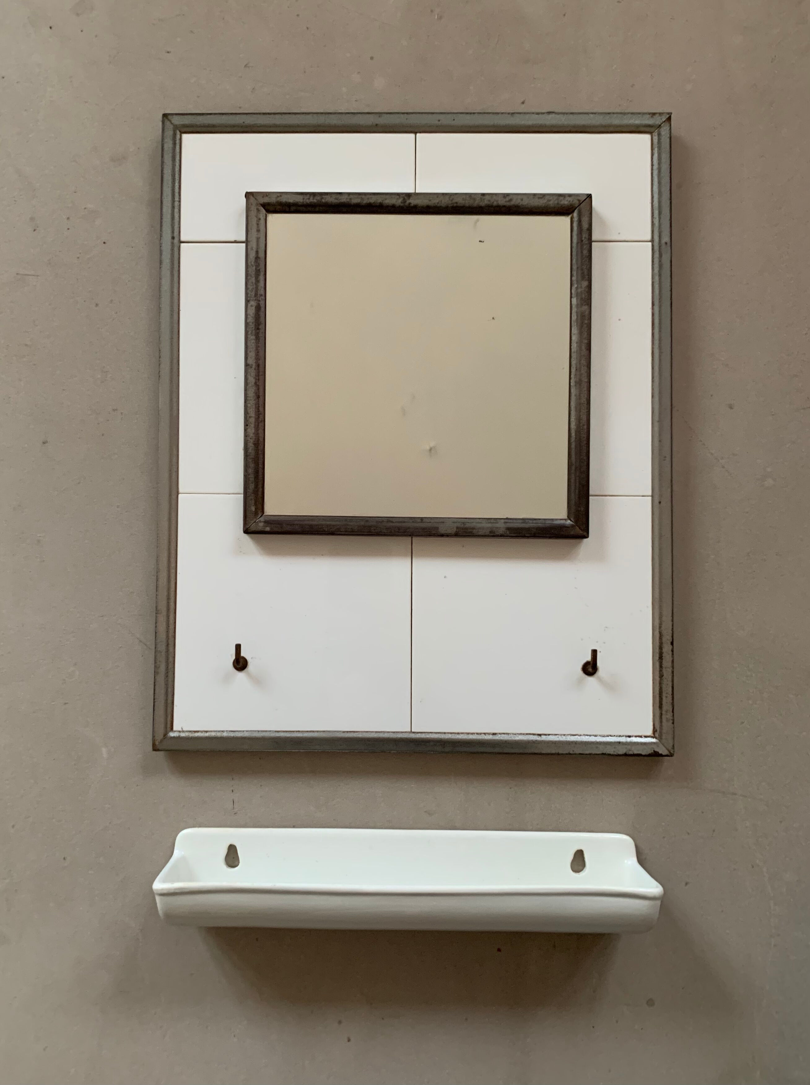 Barber mirror old tiles