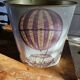 Vintage paper bin Massilly France – hot air balloon design, 1960s