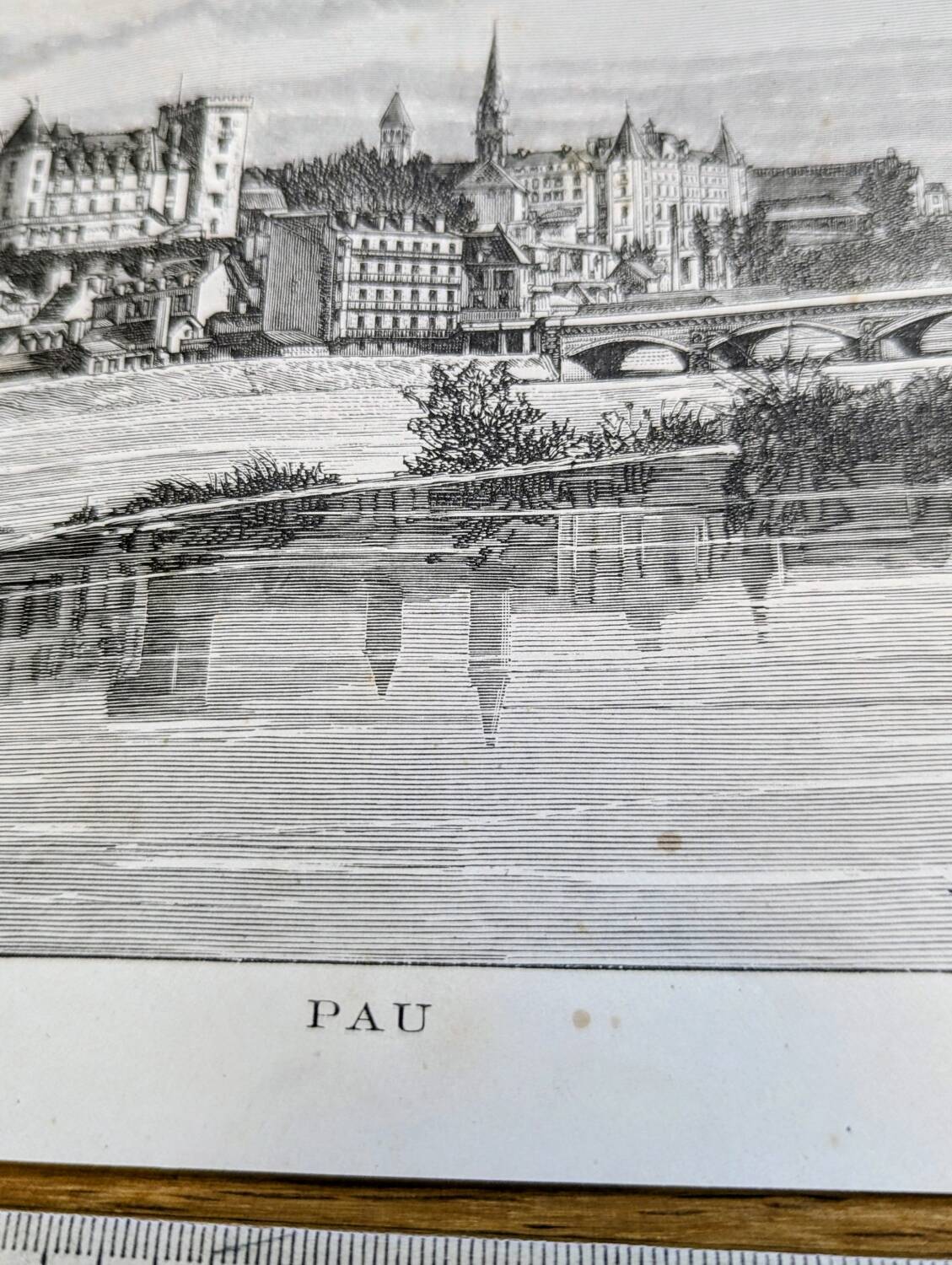 Pau, Pyrénées-Atlantiques, printed illustration from 1883.