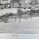 Pau, Pyrénées-Atlantiques, printed illustration from 1883.