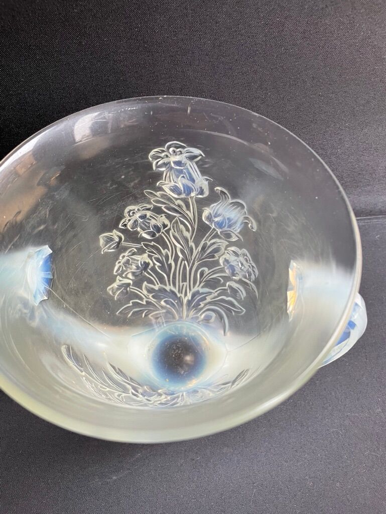 Large vase with 2 Art Deco handles signed Verlys