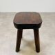 Brutalist stool in solid wood chalet style