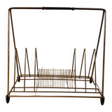 Magazine holder in gilded metal / copper 60s