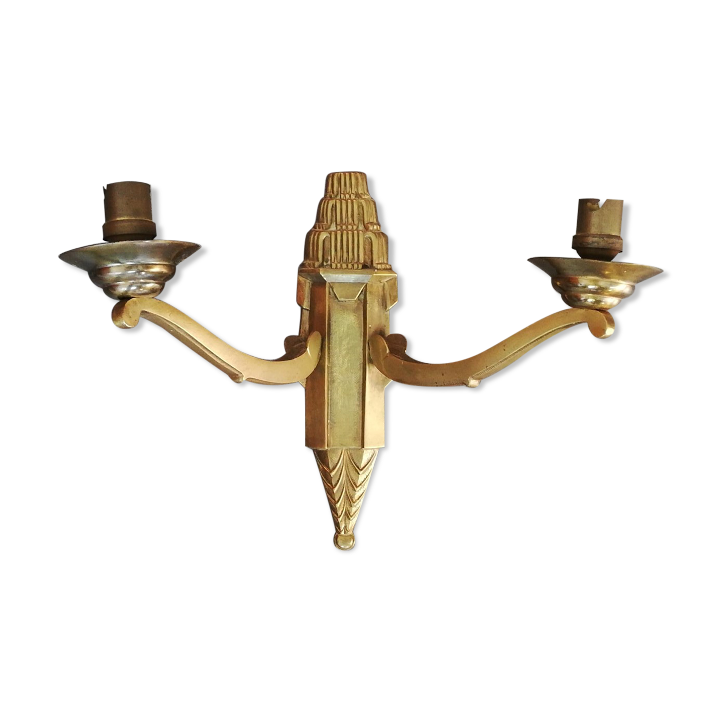 Art Deco wall lamp 30s in bronze
