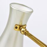 Pair of Articulated Conical Wall Lights in Stilnovo Style, Wall Lamps Italy, 1950s