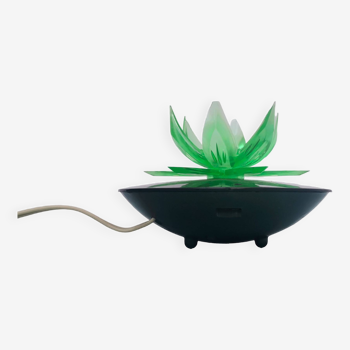 Green Water Lily Lotus Flower Night Light Lamp, Eastern Europe