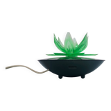 Lampe de nuit en forme de fleur de nénuphar vert, Europe de l'Est