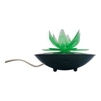 Green Water Lily Lotus Flower Night Light Lamp, Eastern Europe