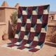 Traditional pure wool Berber rug with colourful patterns, size 1.5/2.5m.