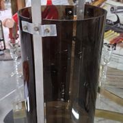 Fontana Arte design Max Ingrand: Metal and plexiglass umbrella stand.