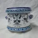 Nevers earthenware cache-pot. 20th century.