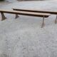 Pair of oak benches 250cm