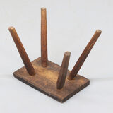 Primitive Wabi Sabi Pine Stool or Side Table