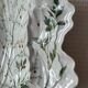 Limoges porcelain oyster plate BH, Art Nouveau botanical decoration.