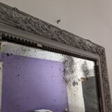 Miroir XIXème gris shabby 77 x 53 cm