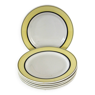 6 assiettes à dessert vintage faïence de Badonviller