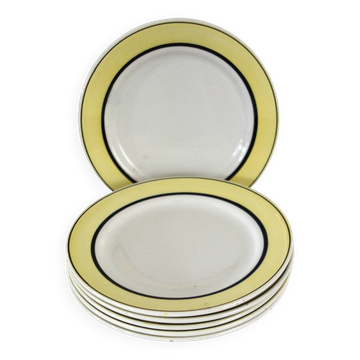 6 assiettes à dessert vintage faïence de Badonviller