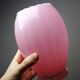 Small twisted pink opaline glass vase, Venetian Murano/Empoli vintage.
